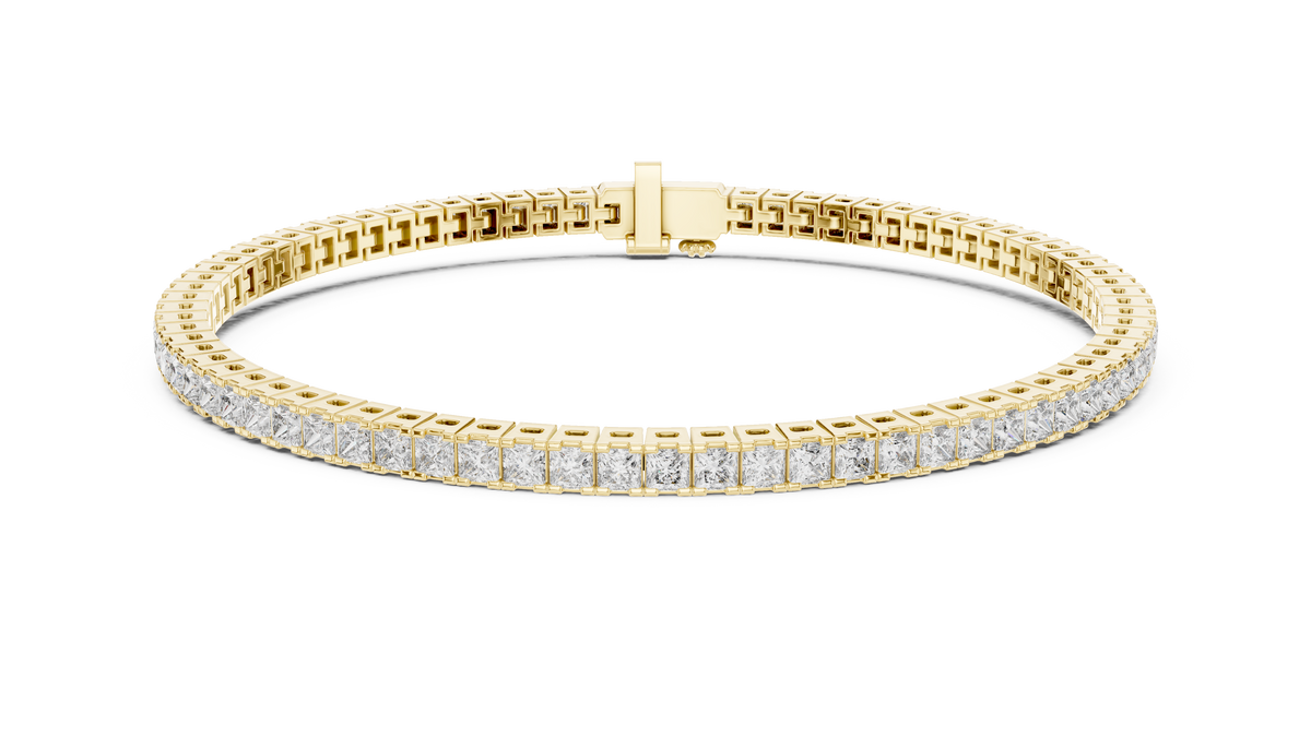 The Princess Cut Diamond Tennis Bracelet