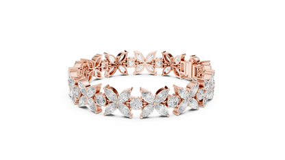 Floral Marquise Diamond Bracelet