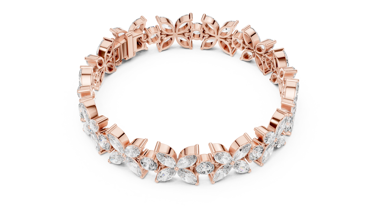 Floral Marquise Diamond Bracelet
