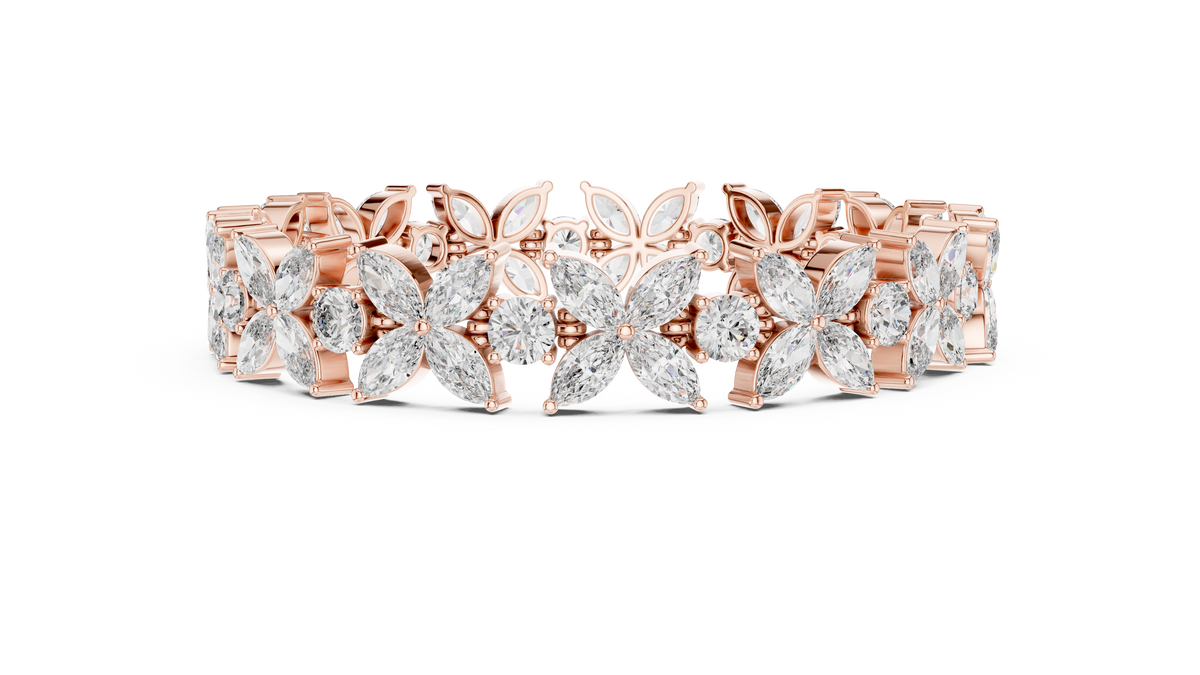 Floral Marquise Diamond Bracelet