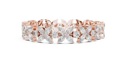 Floral Marquise Diamond Bracelet