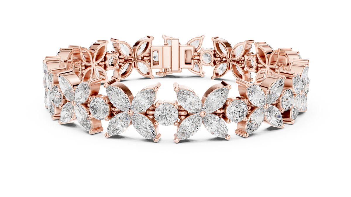 Floral Marquise Diamond Bracelet