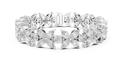 Floral Marquise Diamond Bracelet