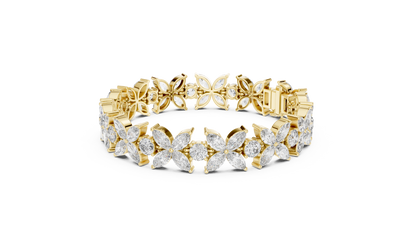 Floral Marquise Diamond Bracelet