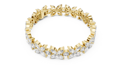 Floral Marquise Diamond Bracelet