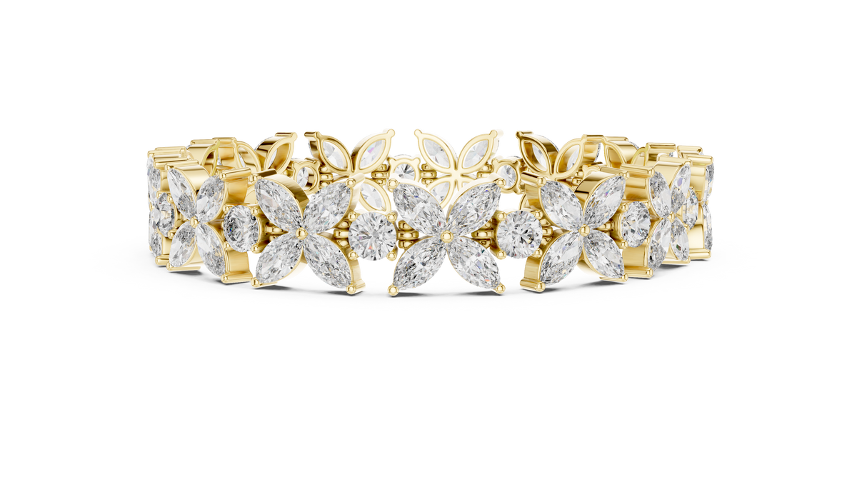 Floral Marquise Diamond Bracelet