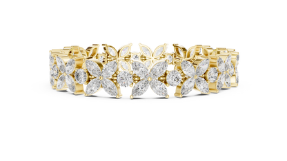 Floral Marquise Diamond Bracelet