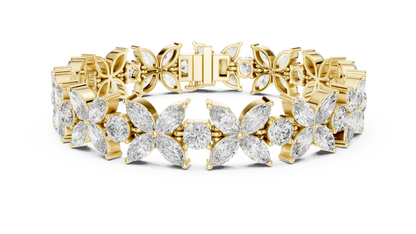 Floral Marquise Diamond Bracelet