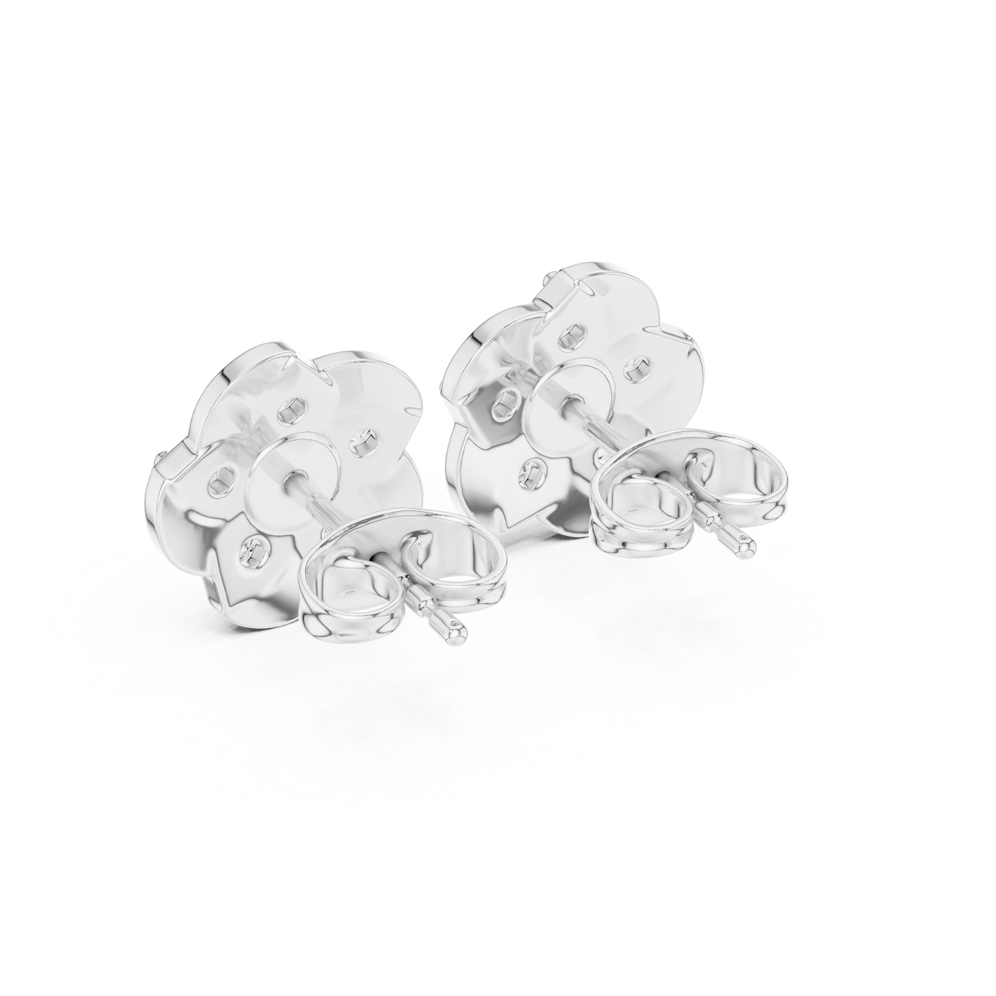 Diamond Seven-Stone Floating Floral Studs