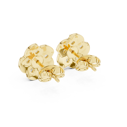 Diamond Seven-Stone Floating Floral Studs