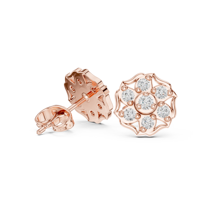 Diamond Cushion-Style Composite Cluster Studs