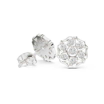 Diamond Cushion-Style Composite Cluster Studs