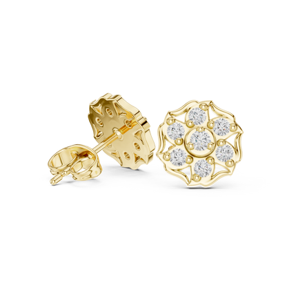 Diamond Cushion-Style Composite Cluster Studs