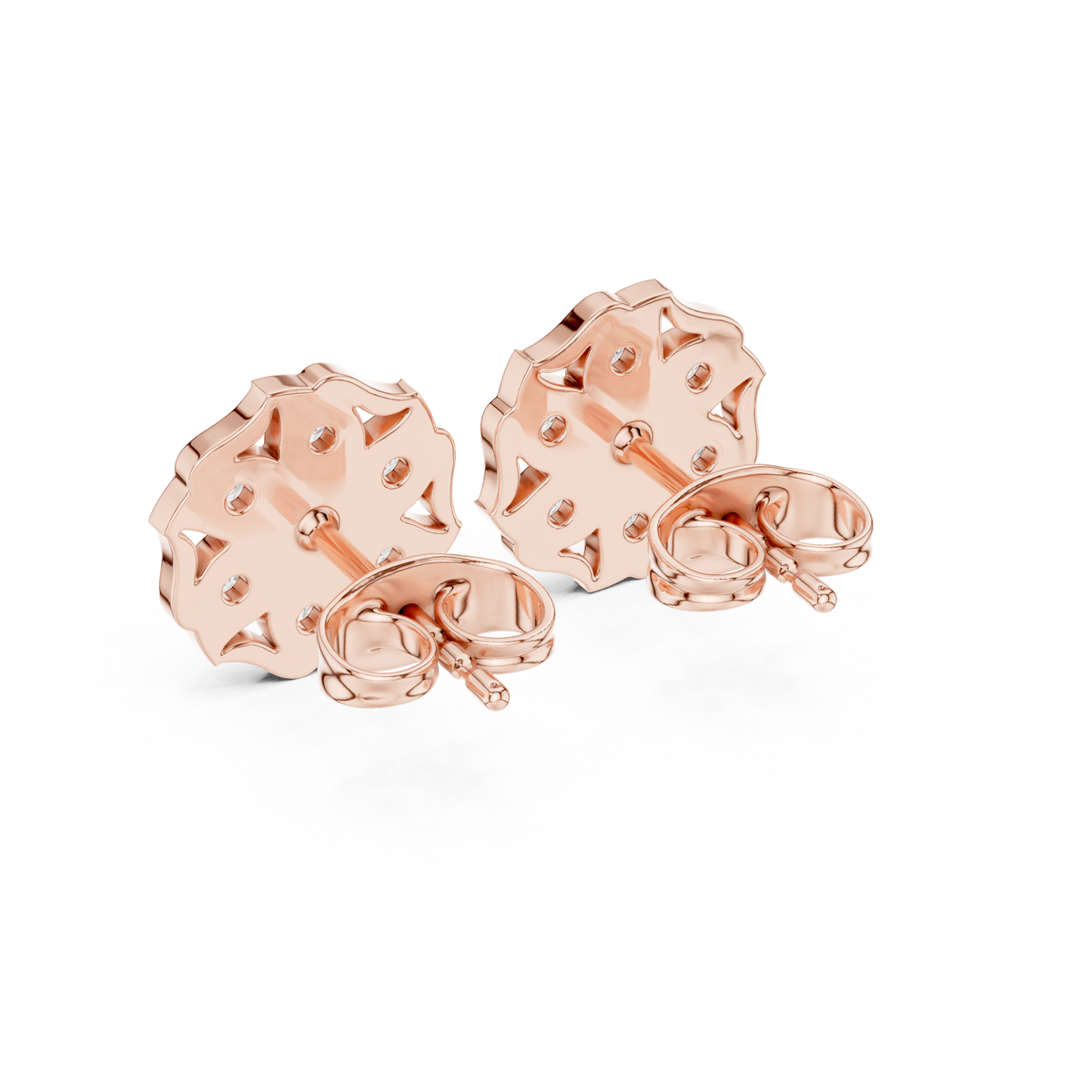 Diamond Cushion-Style Composite Cluster Studs