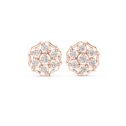 Diamond Cushion-Style Composite Cluster Studs