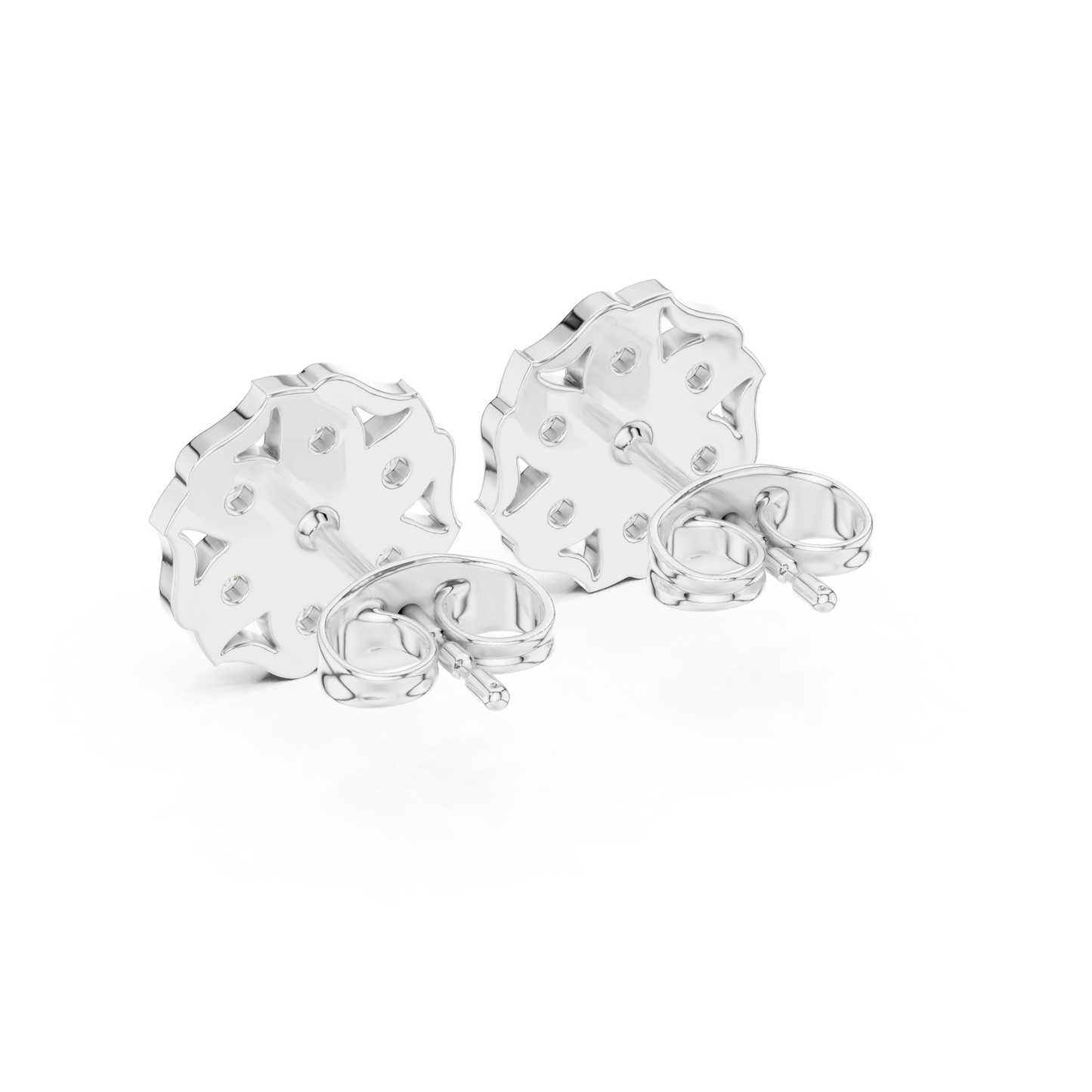 Diamond Cushion-Style Composite Cluster Studs
