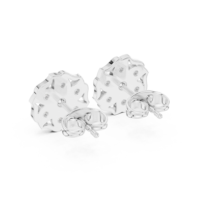 Diamond Cushion-Style Composite Cluster Studs