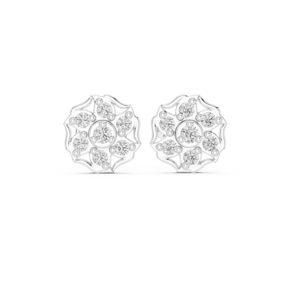 Diamond Cushion-Style Composite Cluster Studs