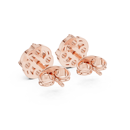 Diamond Spiraling Petal Vortex Stud Earrings