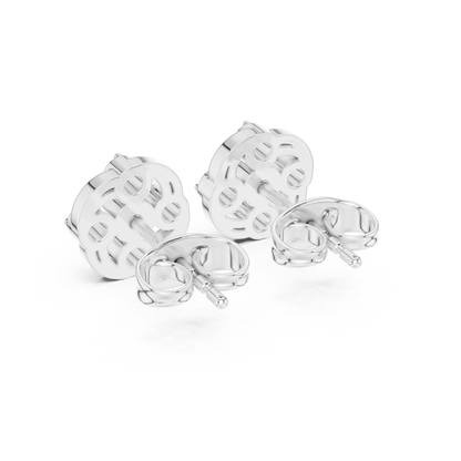 Diamond Spiraling Petal Vortex Stud Earrings