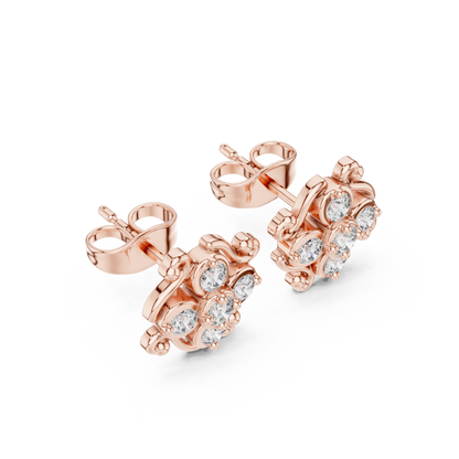 Diamond Interlocking Woven Starburst Studs
