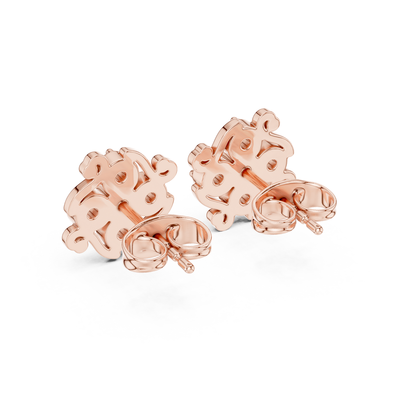 Diamond Interlocking Woven Starburst Studs