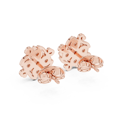 Diamond Interlocking Woven Starburst Studs