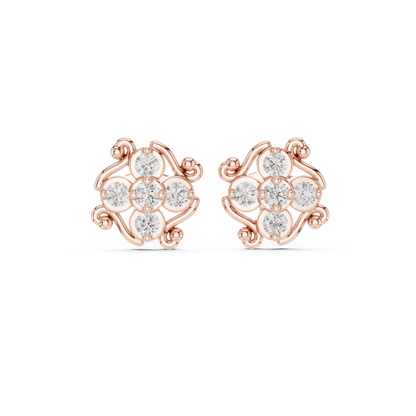 Diamond Interlocking Woven Starburst Studs