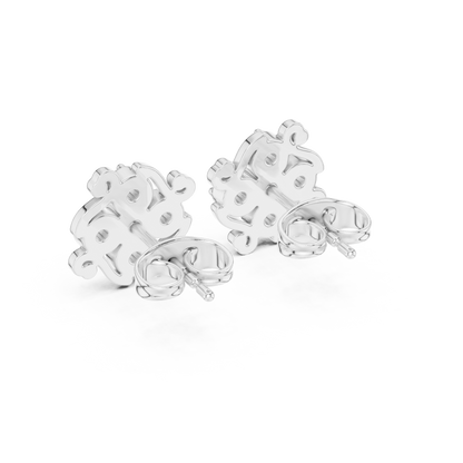 Diamond Interlocking Woven Starburst Studs