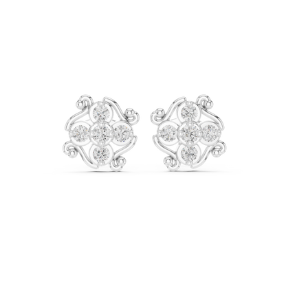 Diamond Interlocking Woven Starburst Studs