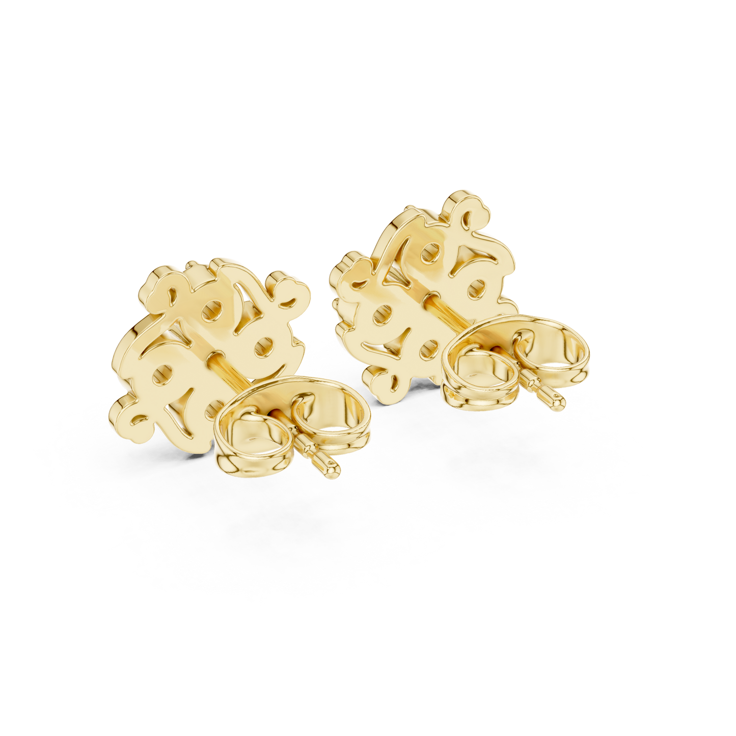 Diamond Interlocking Woven Starburst Studs