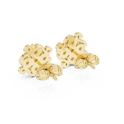 Diamond Interlocking Woven Starburst Studs