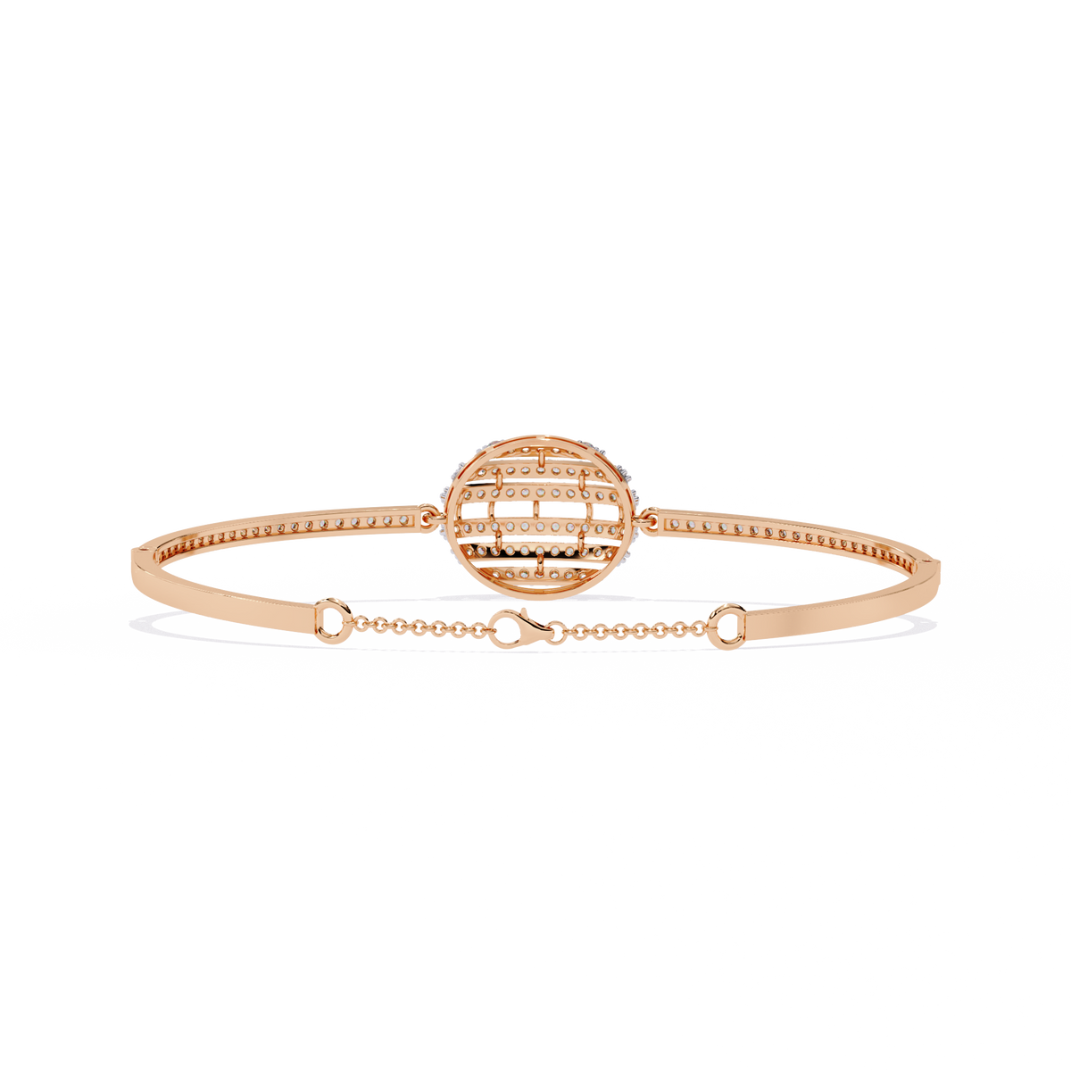 Celeste Orb Diamond Bangle Rose Gold
