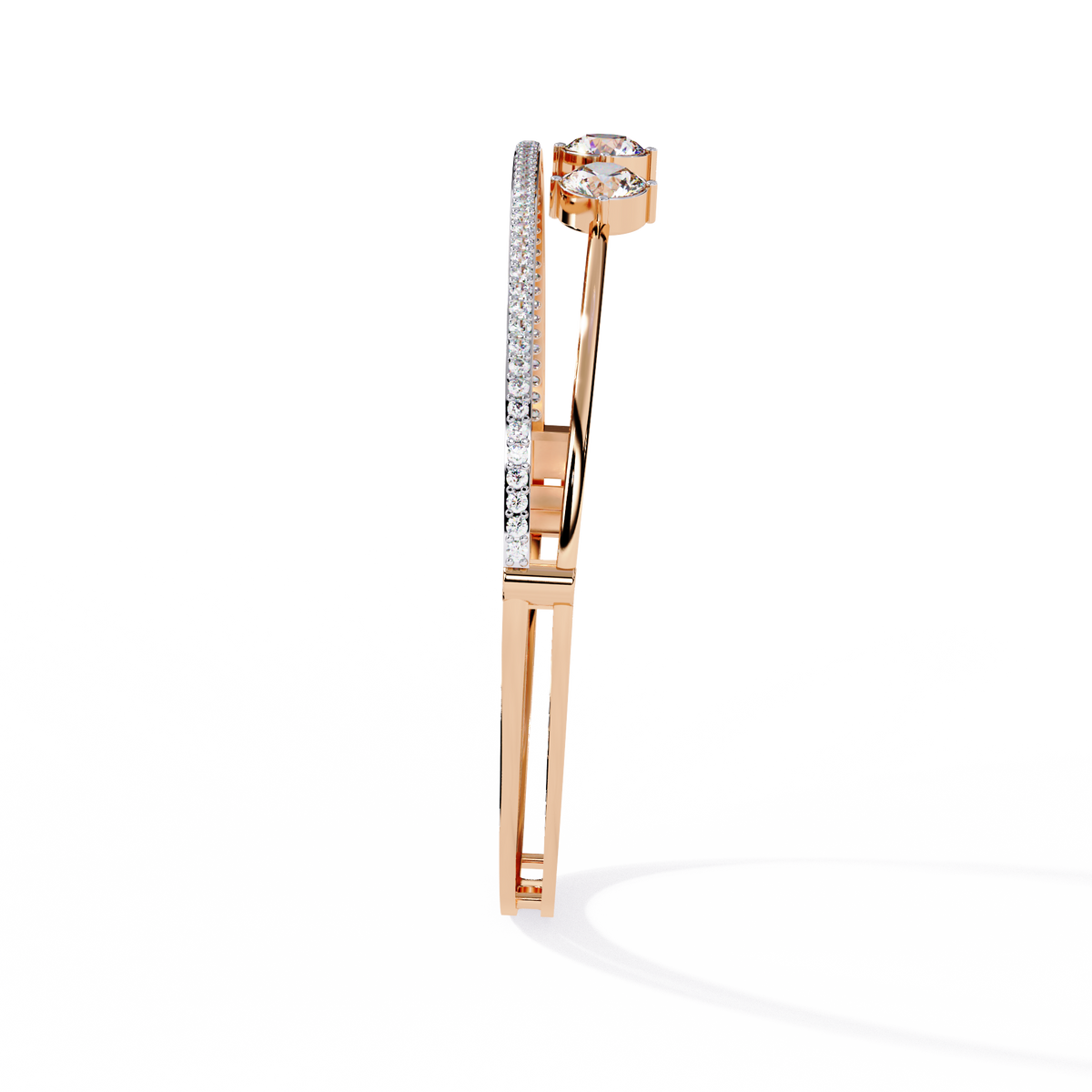 Eternal Quartet Diamond Bangle Rose Gold