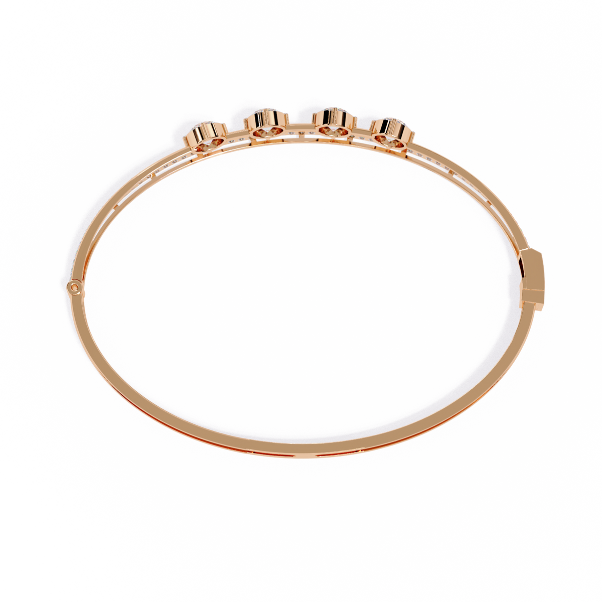 Eternal Quartet Diamond Bangle Rose Gold