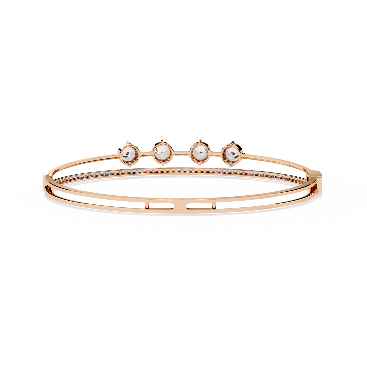 Eternal Quartet Diamond Bangle Rose Gold