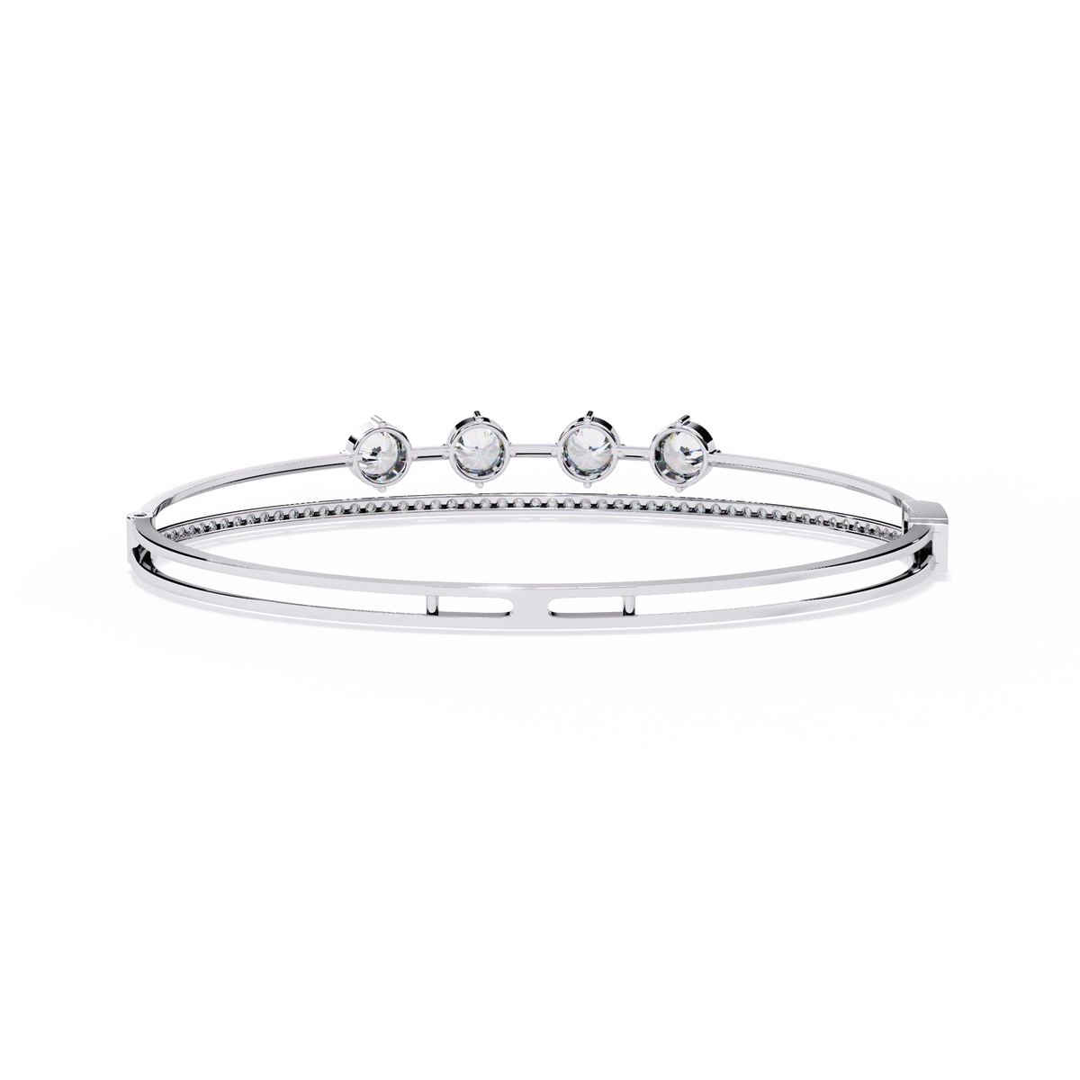 Eternal Quartet Diamond Bangle White Gold