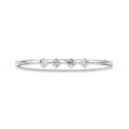 Eternal Quartet Diamond Bangle White Gold