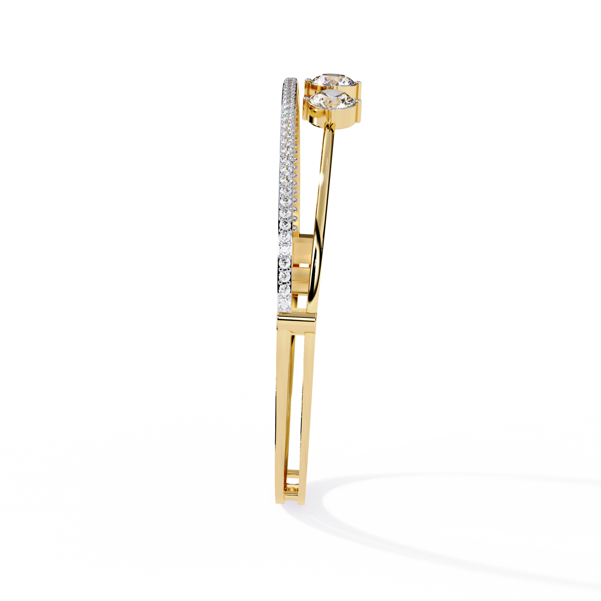 Eternal Quartet Diamond Bangle Yellow Gold