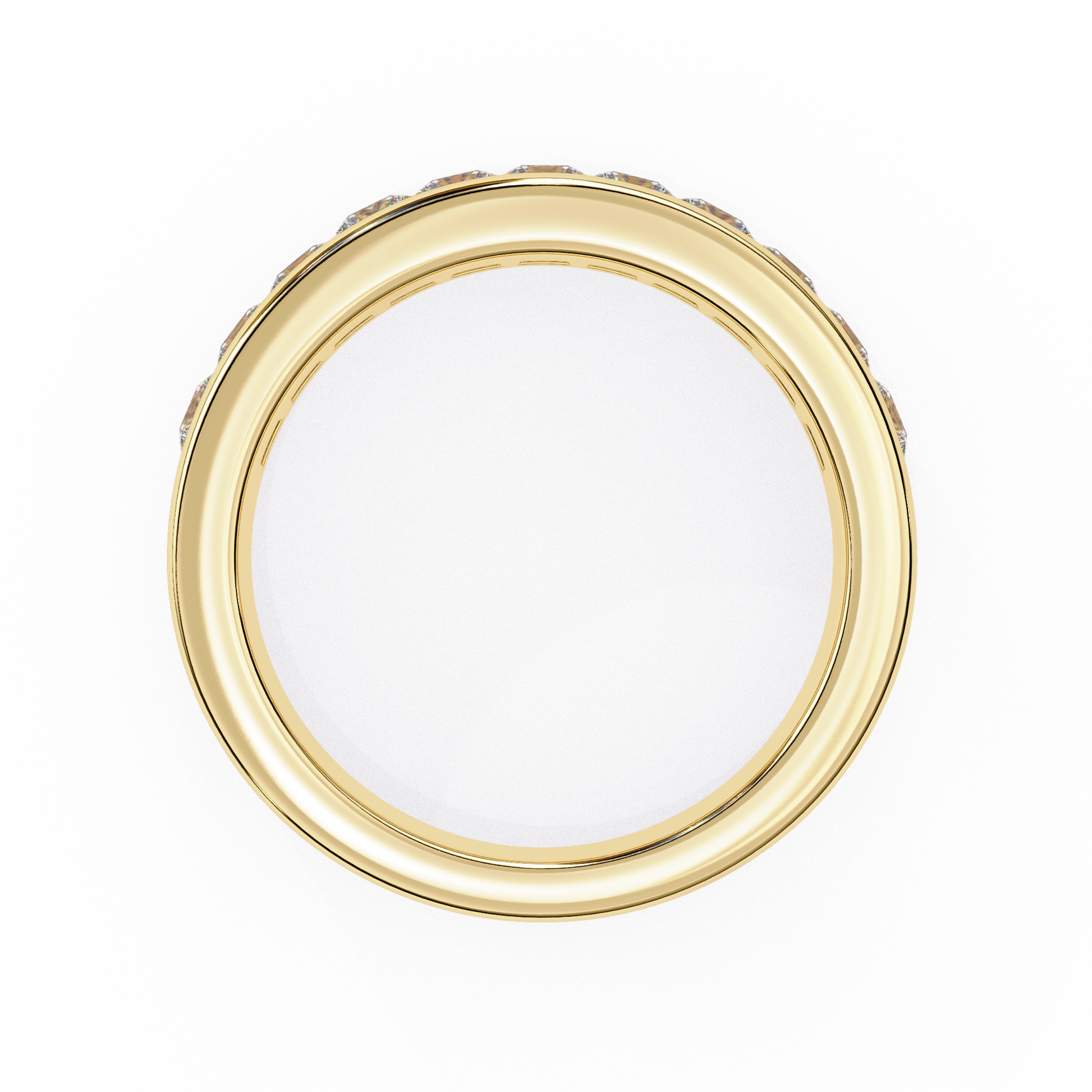 Eternal Channel Diamond Band Yellow Gold
