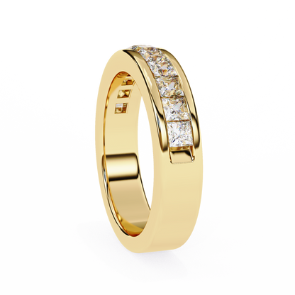 Eternal Channel Diamond Band Yellow Gold