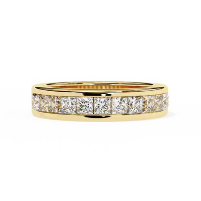 Eternal Channel Diamond Band Yellow Gold