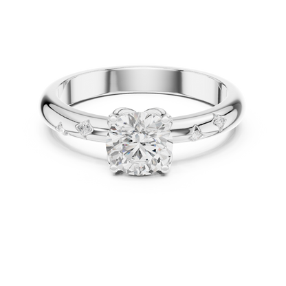 Celestial Star-Set Diamond Solitaire Ring
