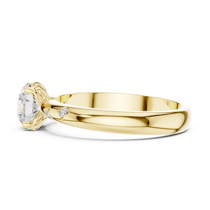 Celestial Star-Set Diamond Solitaire Ring