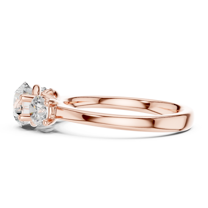 Classic Three-Stone Round Brilliant Cut Diamond Ring