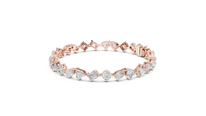The Multi-Shape Fancy Cut Diamond Tennis Bracelet