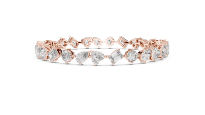 The Multi-Shape Fancy Cut Diamond Tennis Bracelet