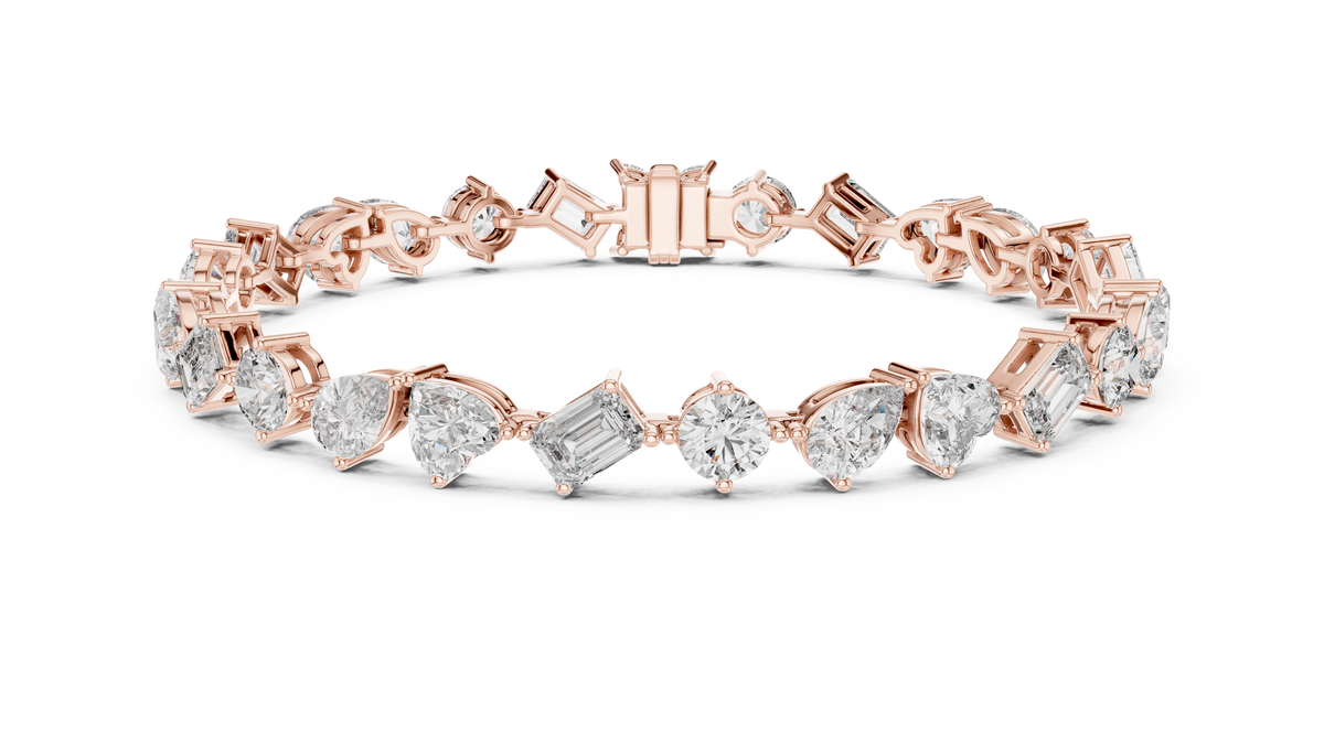 The Multi-Shape Fancy Cut Diamond Tennis Bracelet
