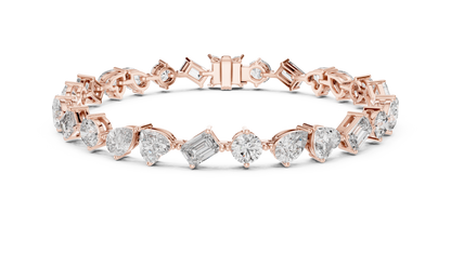 The Multi-Shape Fancy Cut Diamond Tennis Bracelet