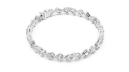The Multi-Shape Fancy Cut Diamond Tennis Bracelet